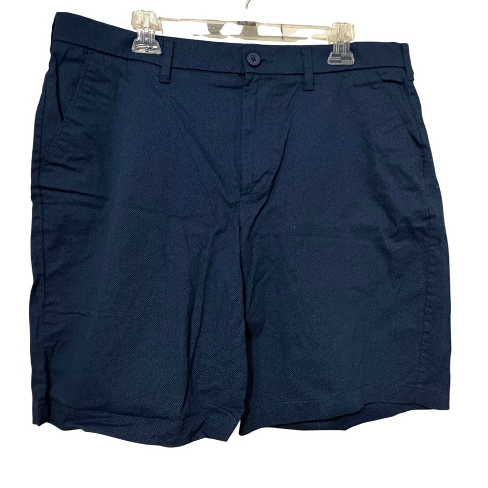 Apt 9 Premier Flex Mens Navy Blue Micro Diamond Pattern Shorts Size 38 Fathers D